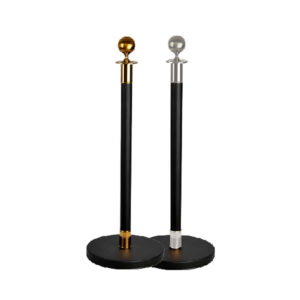 VIP Black Stanchion (Golden/Silver Ball) - (TS 882)